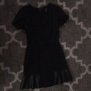 Dark navy fit and flare dress